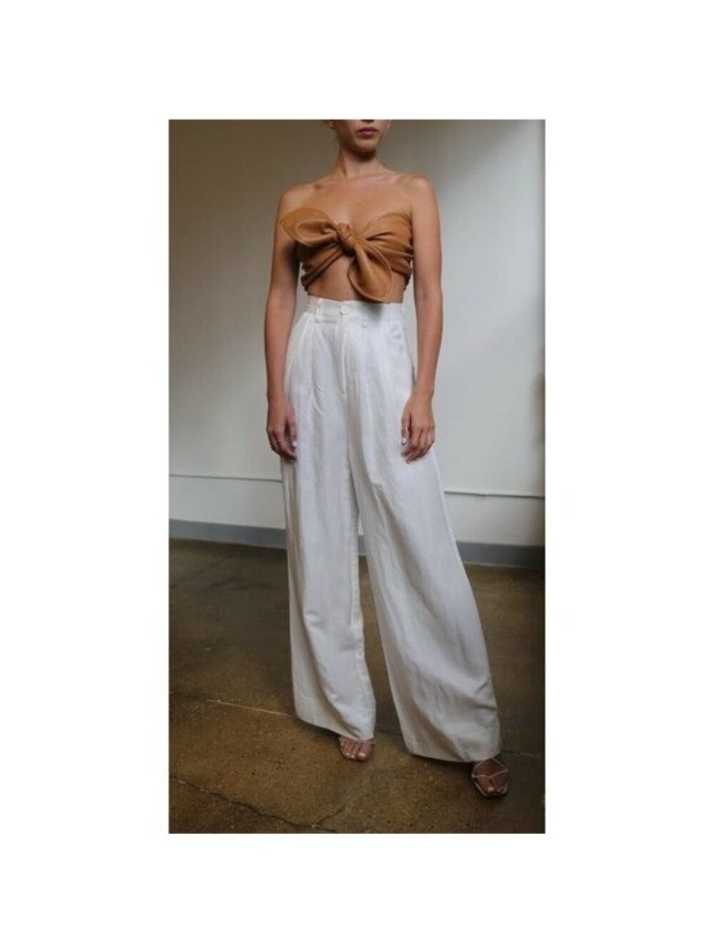 NONchalant Fabi Wide Leg Pants White